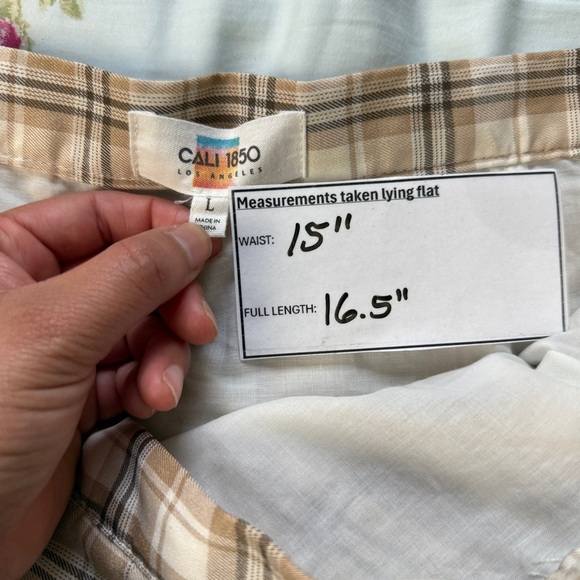 CALI 1850 Plaid Pleated Skirt w/ Side Zipper Jr Women's Size L - Picture 4 of 5